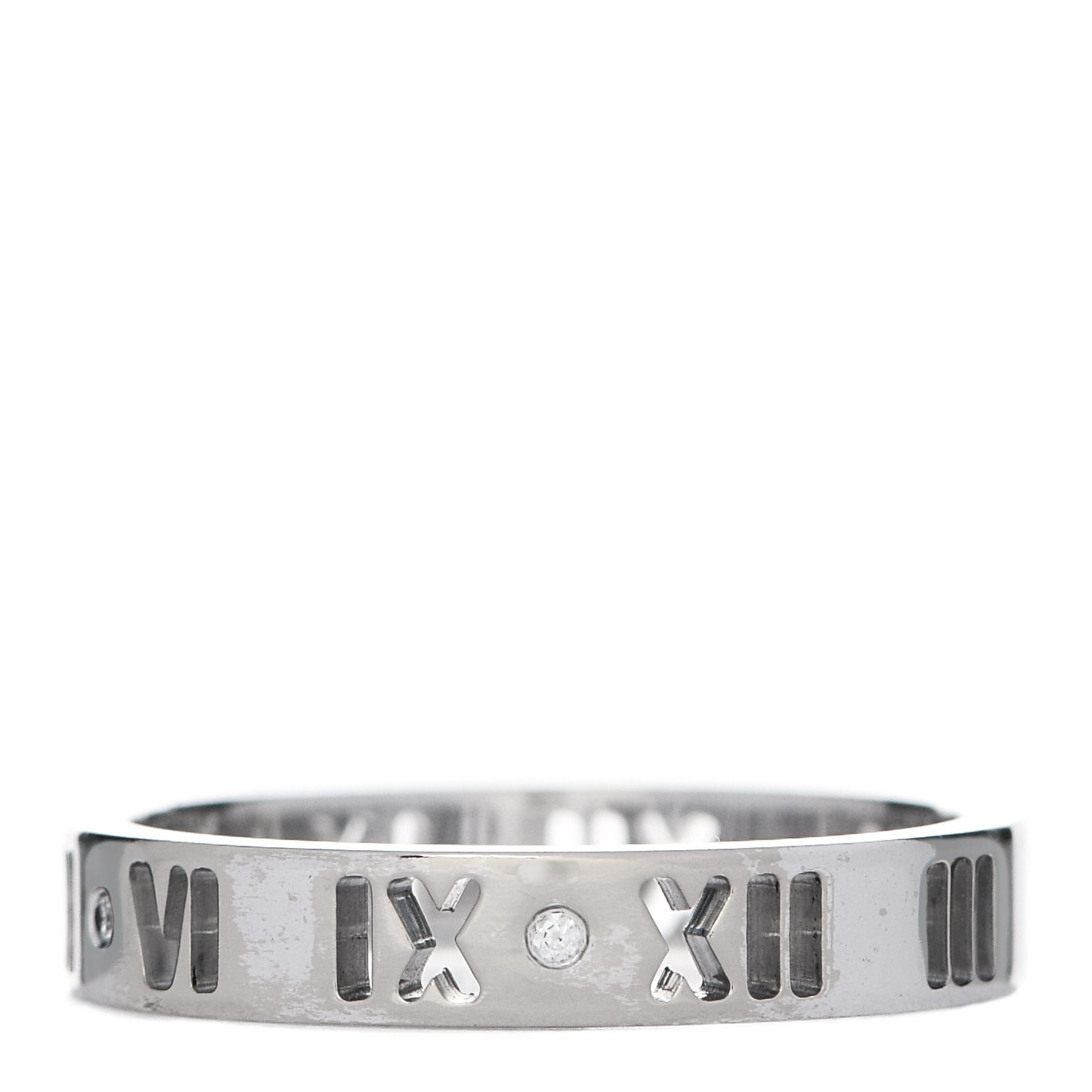 18K White Gold Diamond Atlas Pierced Ring 53 6.25