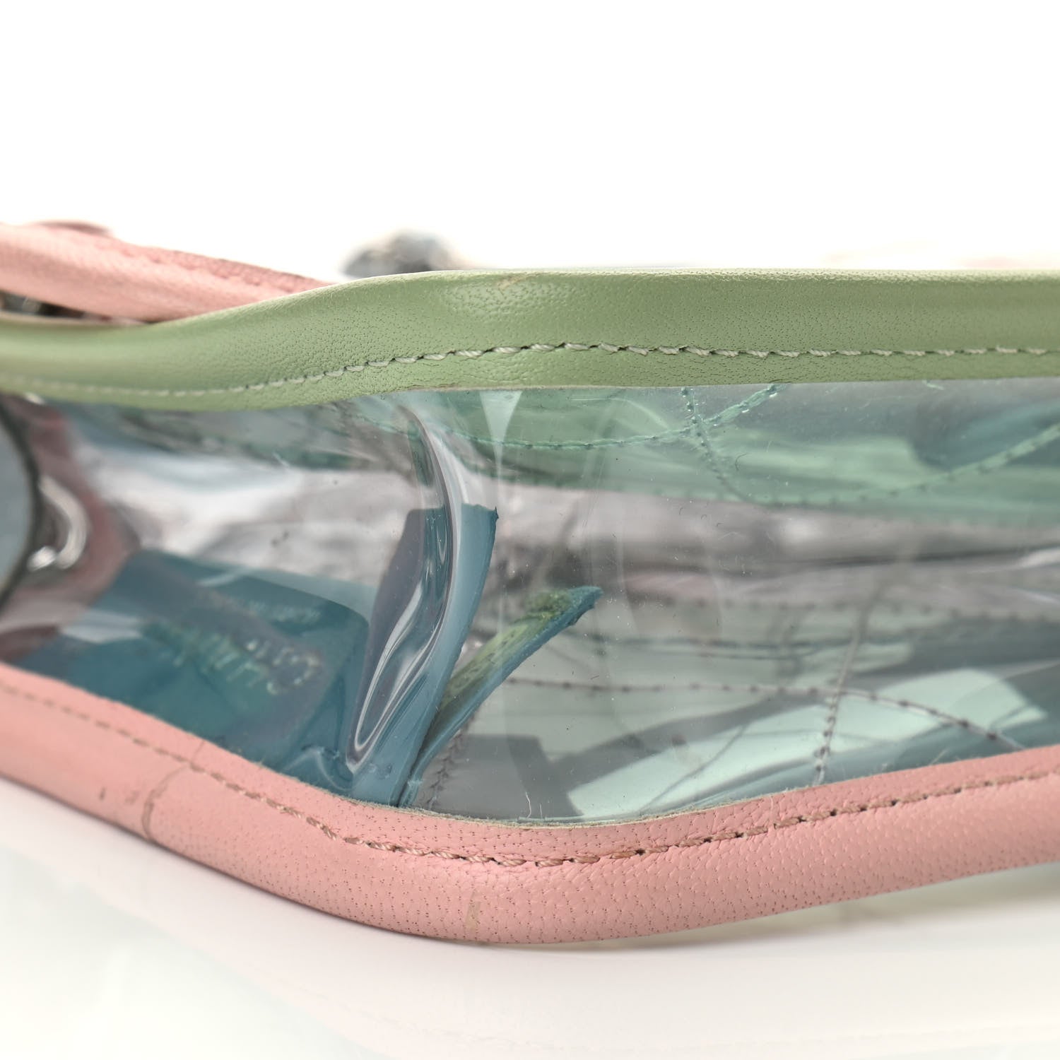 Chanel Lambskin PVC Quilted Mini Coco Splash Flap Blue Green 9 of 11