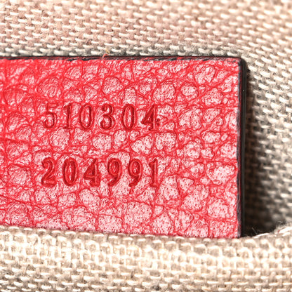 Gucci Dollar Calfskin Small Interlocking G Shoulder Bag Red 7 of 11