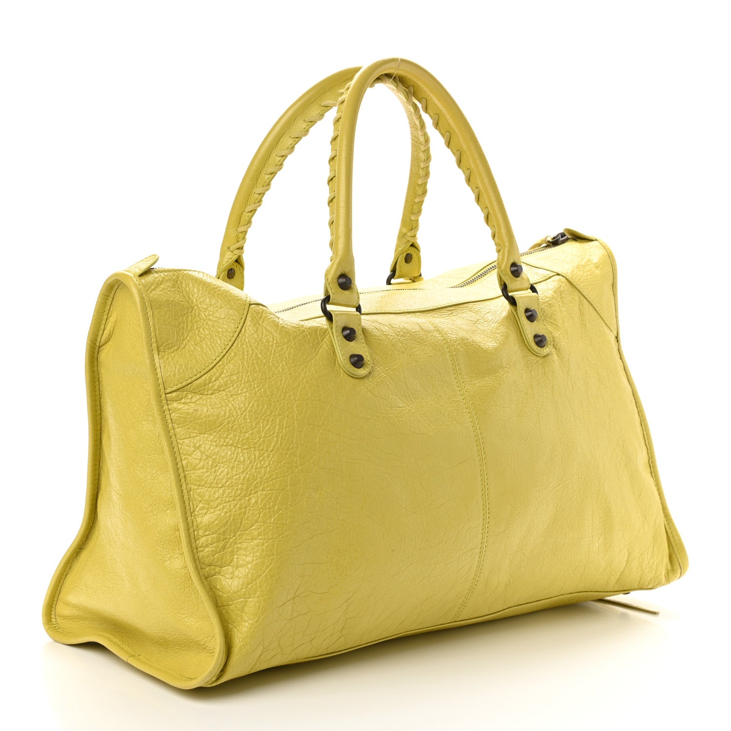 Balenciaga Agneau Classic Hardware Work Jaune Poussin 2 of 8