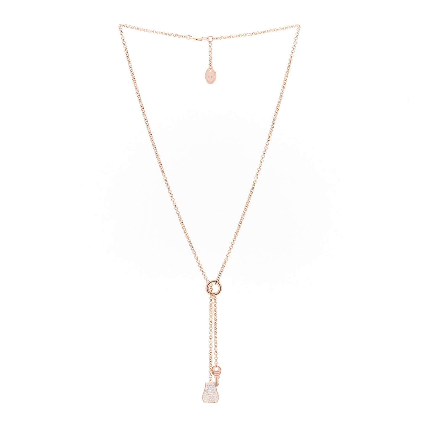 18K Rose Gold Diamond PM Kelly Clochette Necklace