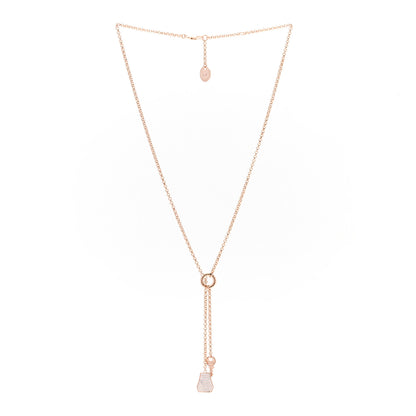 Hermes 18K Rose Gold Diamond PM Kelly Clochette Necklace 3 of 5