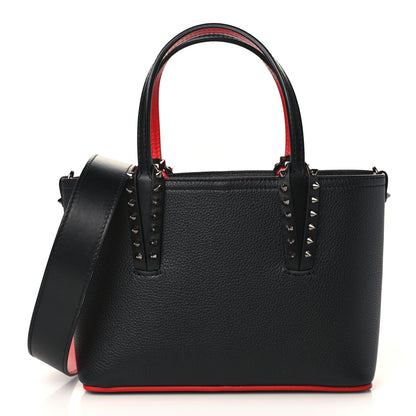 Christian Louboutin Calfskin Spikes Mini East West Cabata Tote Black 1 of 10