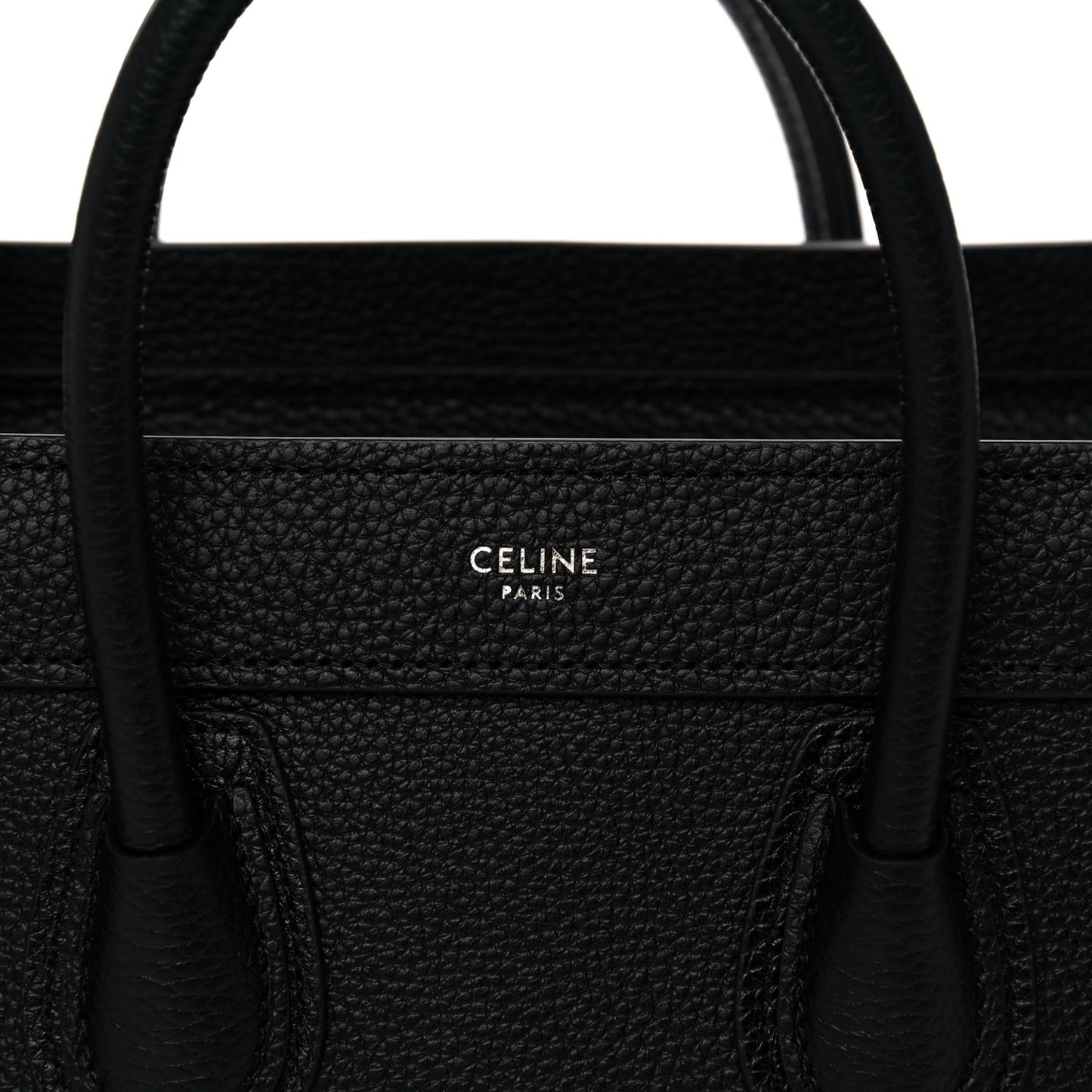 Drummed Calfskin Nano Luggage Black