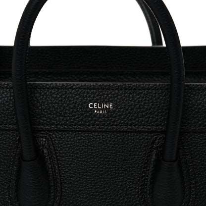 Celine Drummed Calfskin Nano Luggage Black 10 of 10