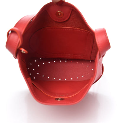 Delvaux Taurillon Mini Pin Bucket Coral 5 of 11