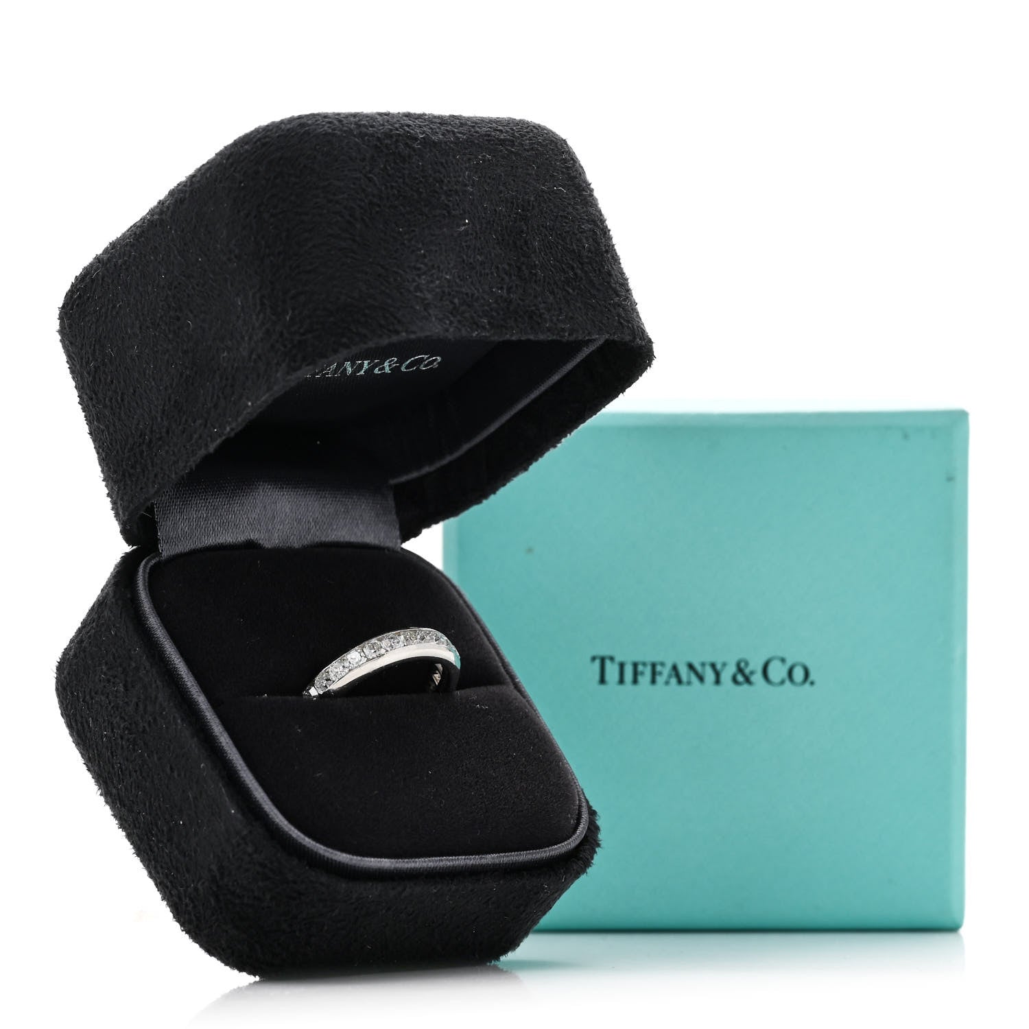 Tiffany Platinum Diamond Lucida Eternity Band Ring 50 5.5 6 of 6