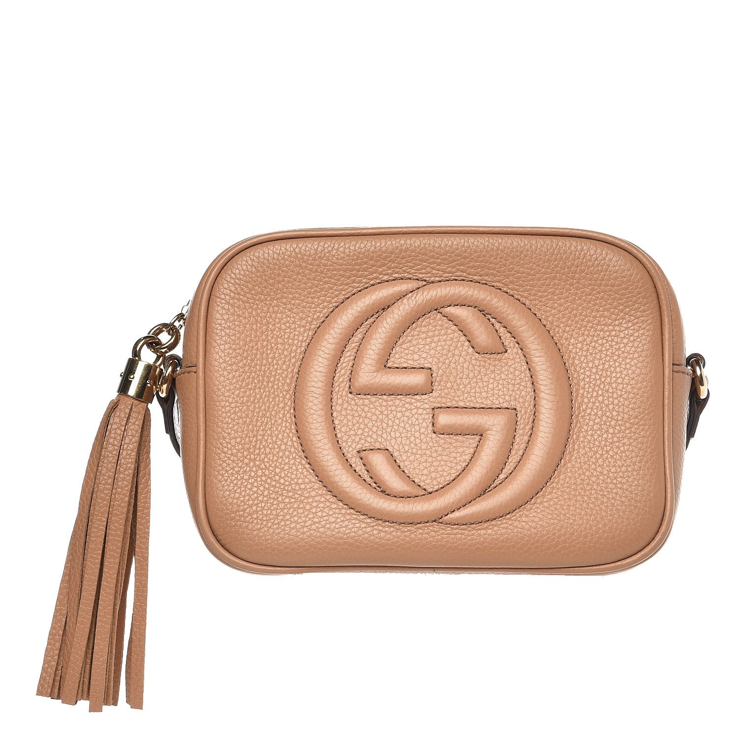 Gucci Pebbled Calfskin Small Soho Disco Bag Camelia 1 of 7