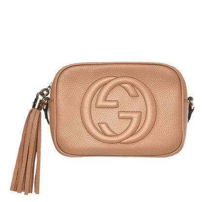 Gucci Pebbled Calfskin Small Soho Disco Bag Camelia 1 of 7