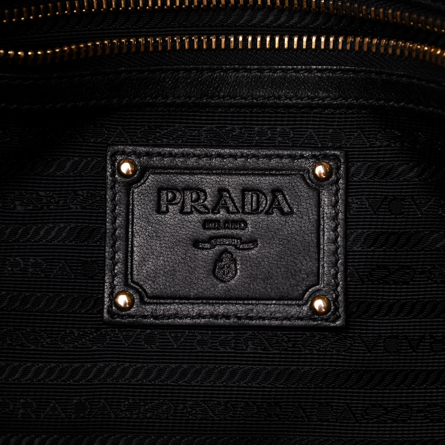Prada Tessuto Nylon Gaufre Chain Tote Black 5 of 9