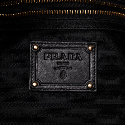Prada Tessuto Nylon Gaufre Chain Tote Black 5 of 9