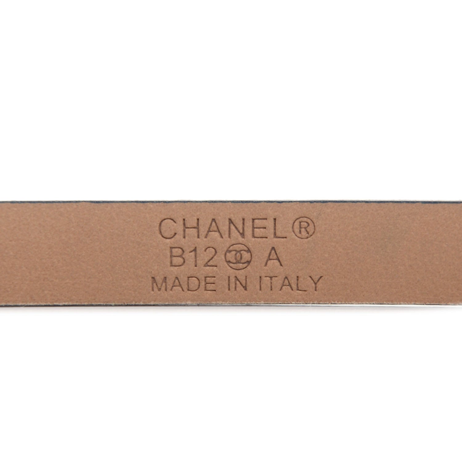 Chanel Leather CC Logo Skinny Belt 85 34 Navy Blue 4 of 7