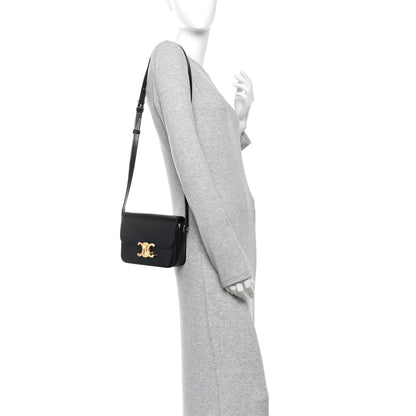 Celine Shiny Calfskin Teen Triomphe Black 2 of 13