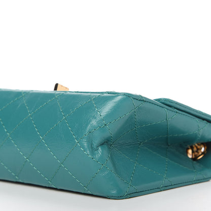 Chanel Aged Calfskin Quilted 2.55 Reissue Mini Flap Green 7 of 12