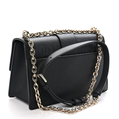 Christian Dior Grained Calfskin Embossed 30 Montaigne Chain Flap Bag Black 3 of 9
