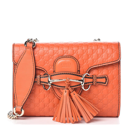 Gucci Soft Microguccissima Mini Emily Chain Shoulder Bag Sun Orange 1 of 10