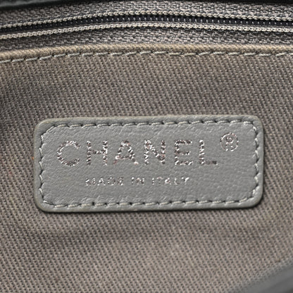 Chanel Calfskin Crystal Embossed Medium Boy Flap Black 6 of 13
