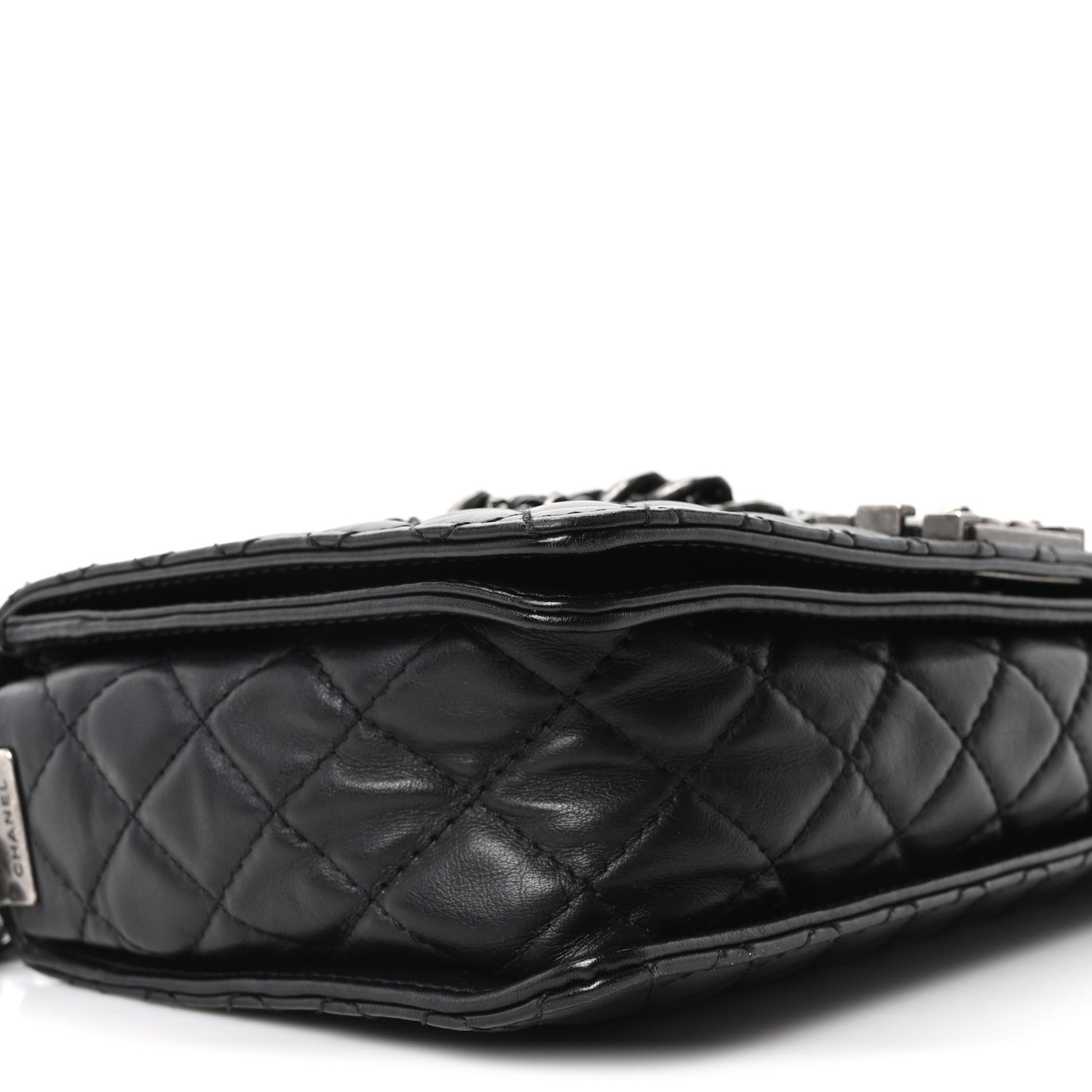 Chanel Calfskin Enchained New Medium Boy Flap Black 9 of 10