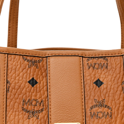 MCM Visetos Large Liz Reversible Shopper Tote Cognac 7 of 10