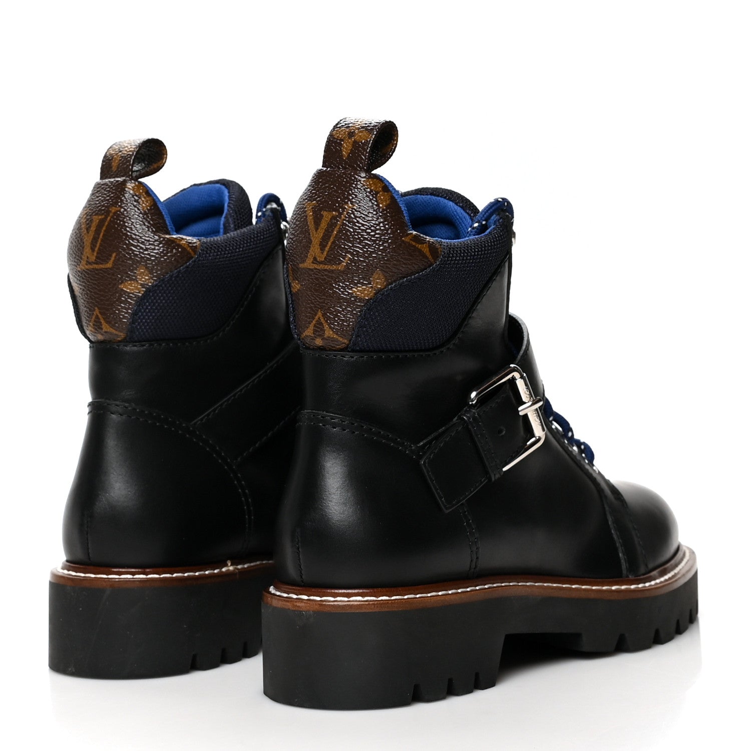 Louis Vuitton Calfskin Territory Ranger Combat Boots 36.5 Black 4 of 8