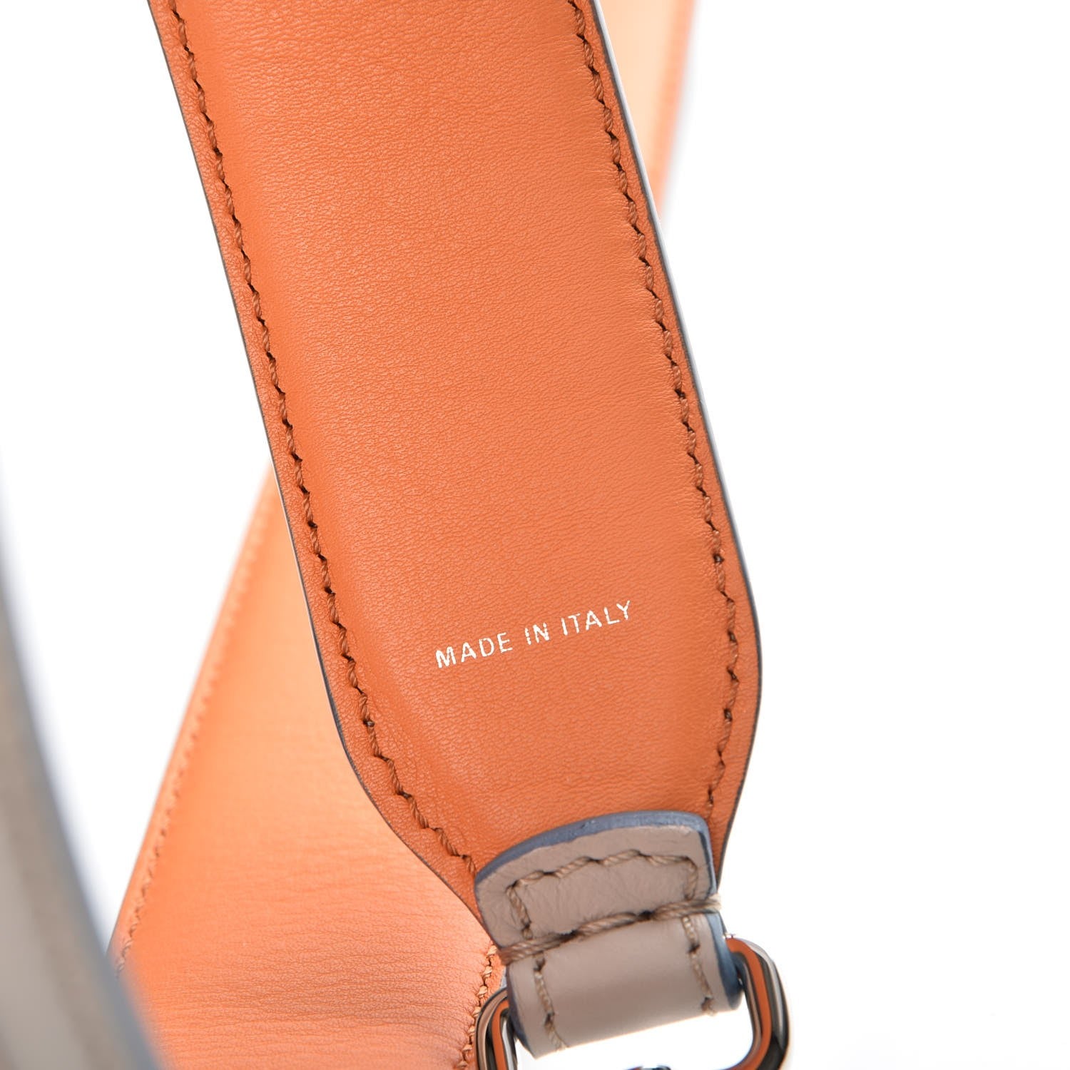 Fendi Vitello Dolce Plexiglass Bi-Color Studded Strap You Grigio Polvere Arancio Multicolor 3 of 4