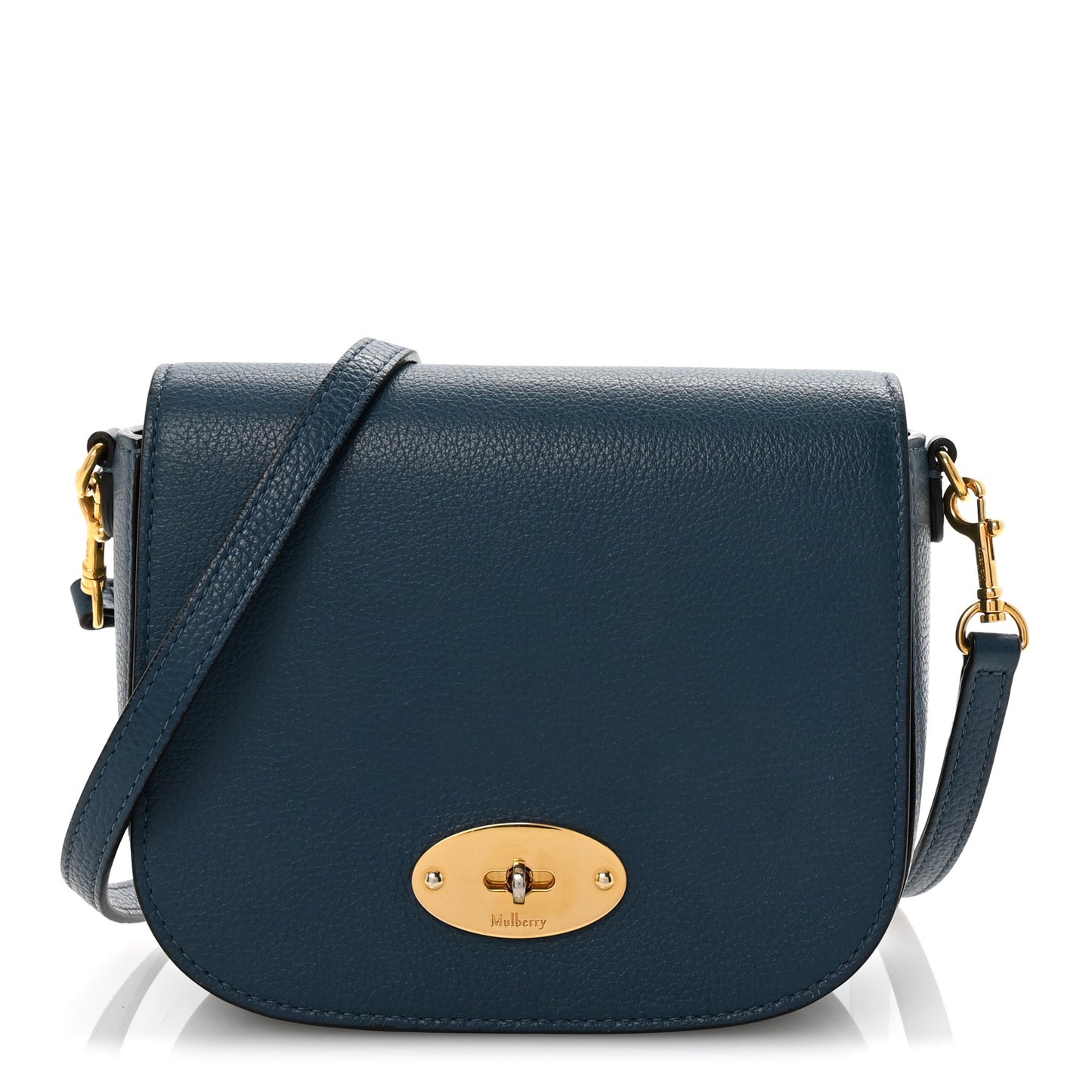 Small Classic Grain Calfskin Small Darley Satchel Blue