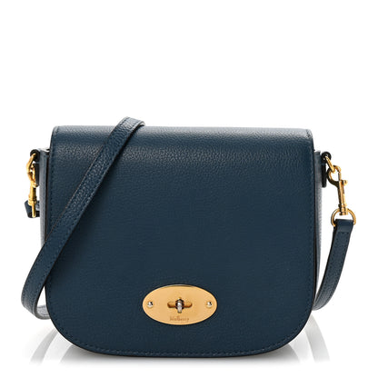 Mulberry Small Classic Grain Calfskin Small Darley Satchel Blue 1 of 9