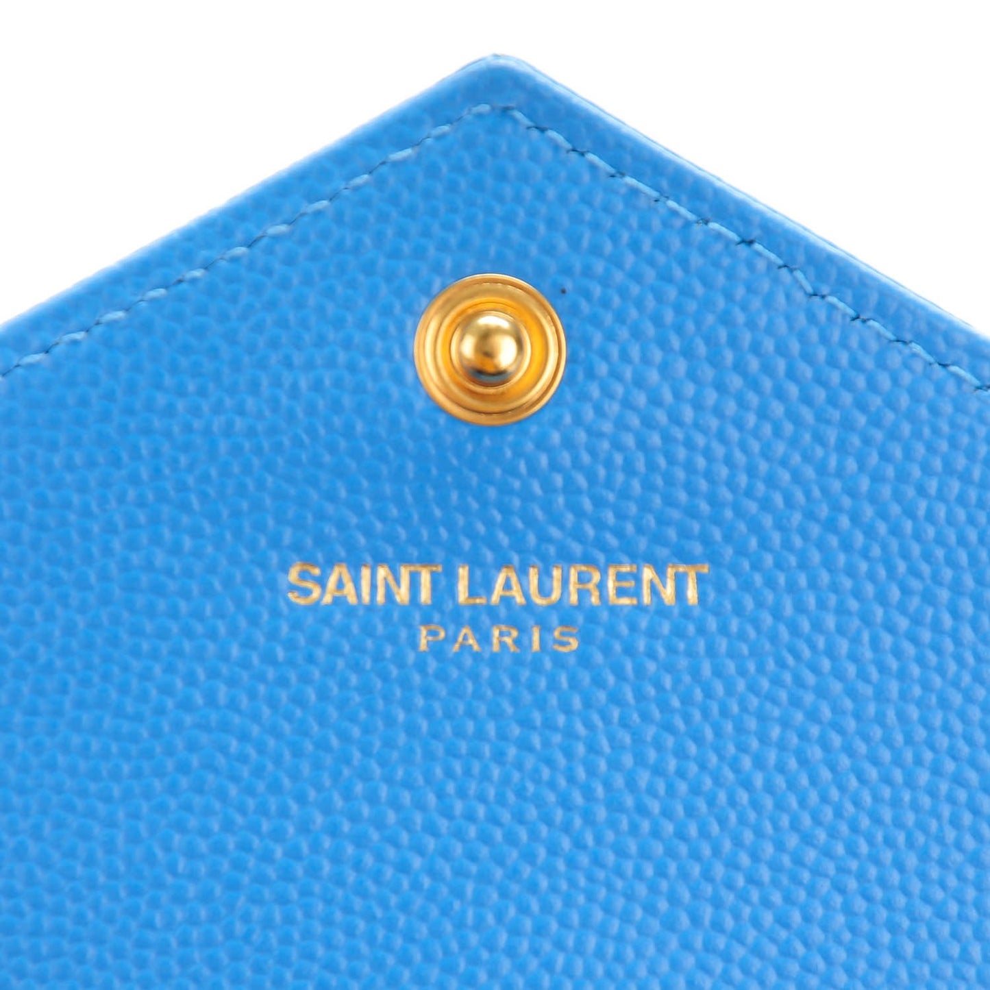 Grain de Poudre Matelasse Chevron Monogram Wallet Light Blue