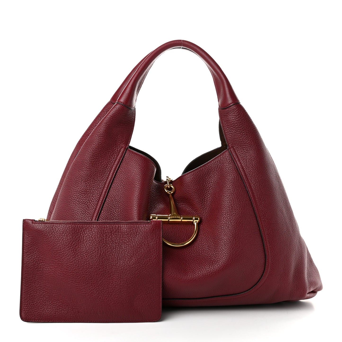 Grained Calfskin Softbit Maxi Shoulder Bag Rosso Ancora Red