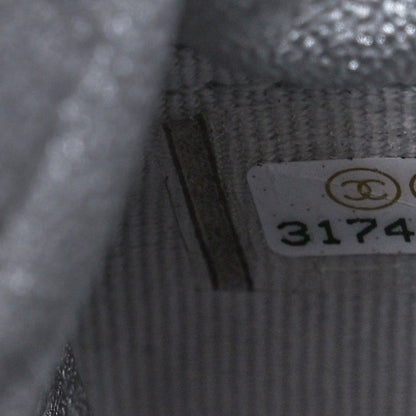 Chanel Metallic Caviar Quilted Mini Drawstring Bucket Bag Silver 7 of 12