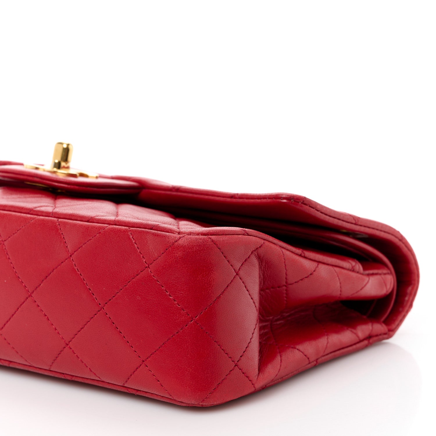 Chanel Lambskin Quilted Small Double Flap Red 12 of 17