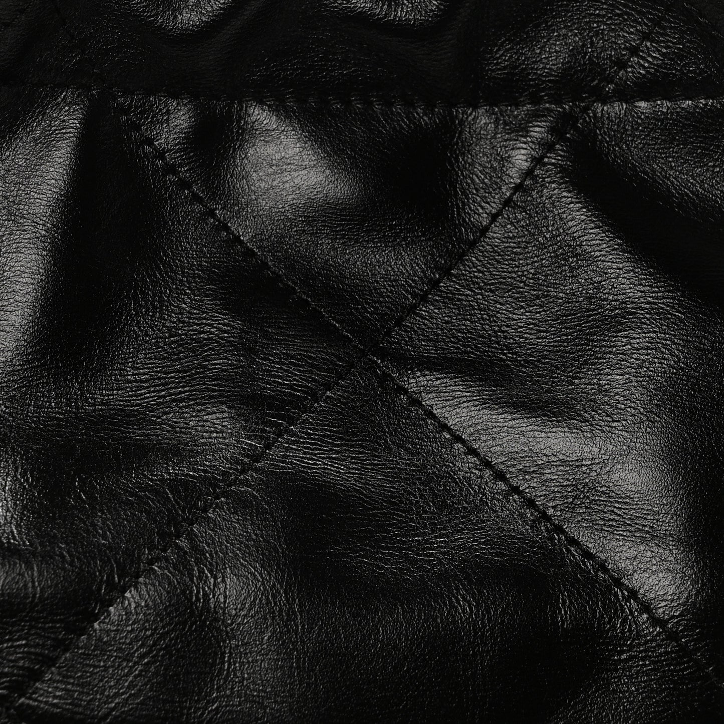 Shiny Calfskin Quilted Small Chanel 22 Black