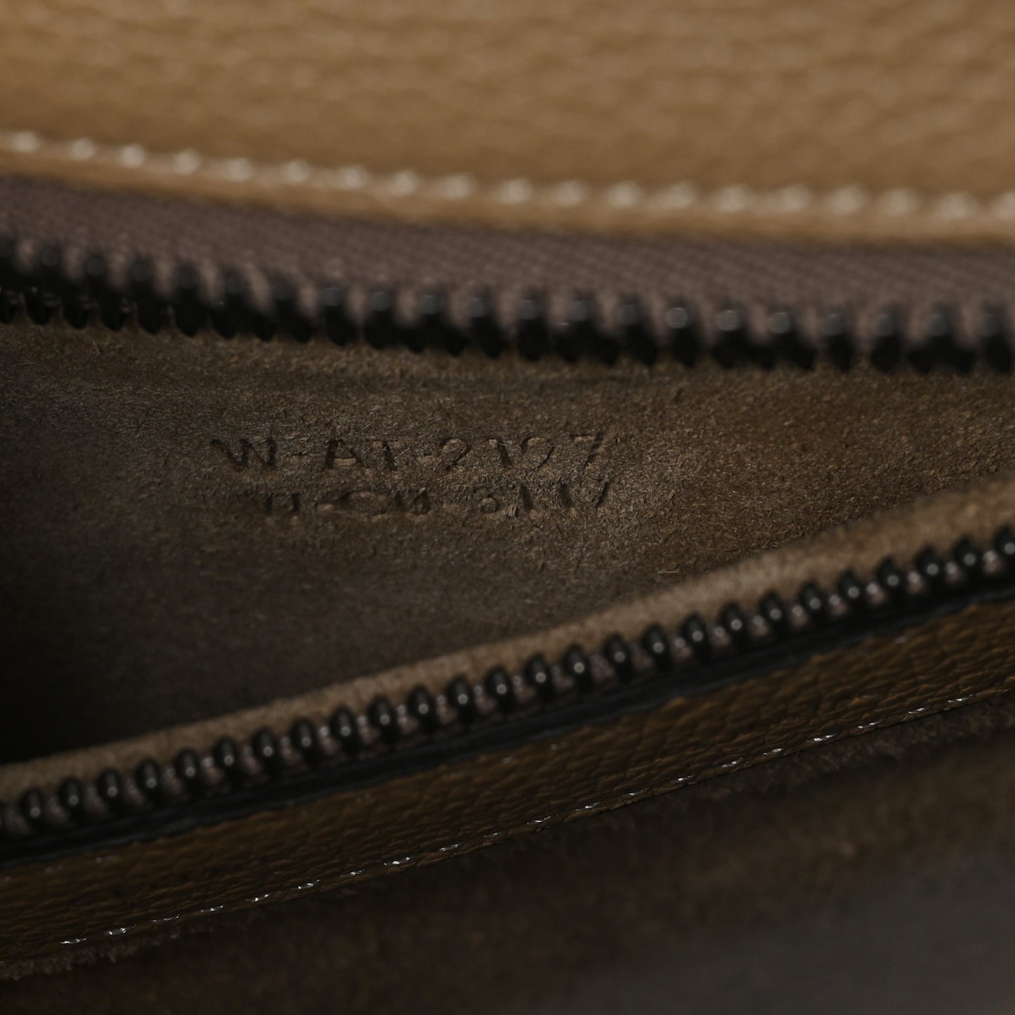 Drummed Calfskin Micro Luggage Dune