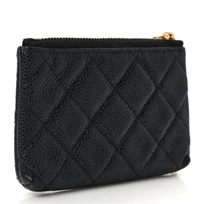 Chanel Caviar Quilted Key Holder Case Black 3 of 7