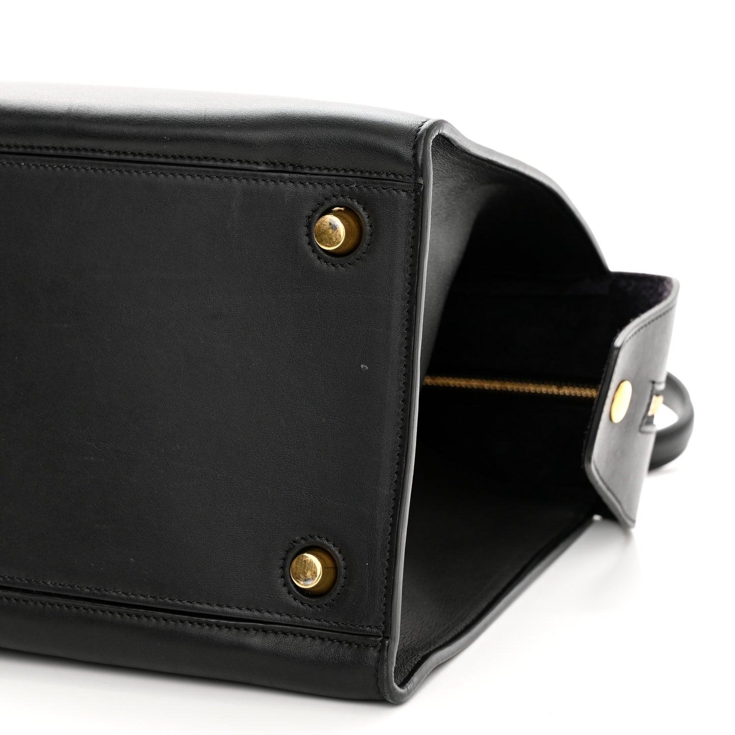 Smooth Calfskin Small Ring Bag Black