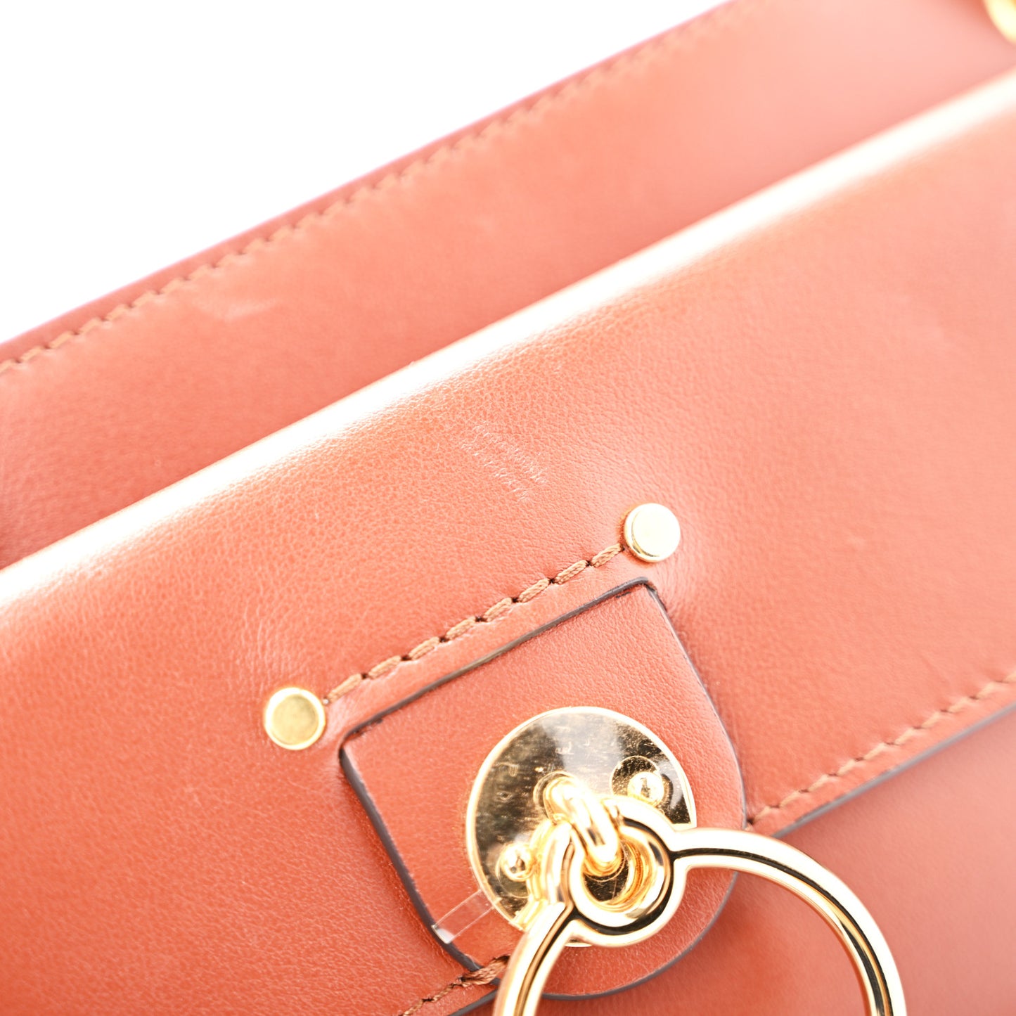 Calfskin Tess Mini Crossbody Bag Sepia Brown