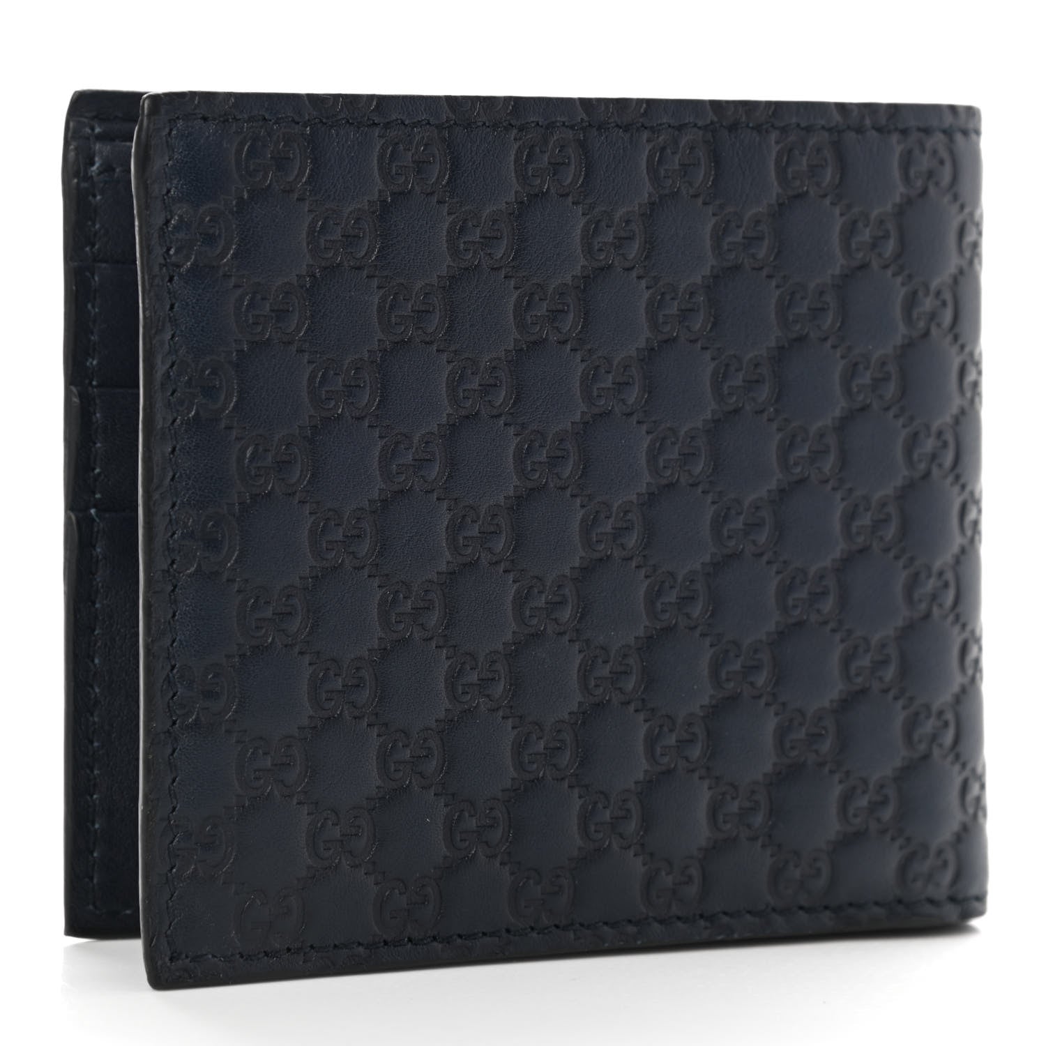 Gucci Microguccissima Mens Bi-Fold Wallet Navy 3 of 9