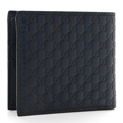 Gucci Microguccissima Mens Bi-Fold Wallet Navy 3 of 9