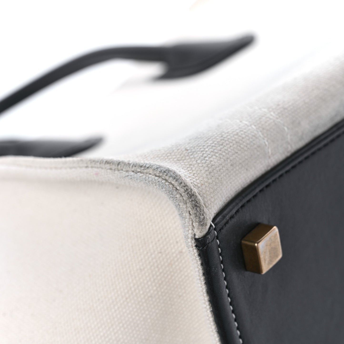 Cotton Canvas Medium Phantom Luggage White