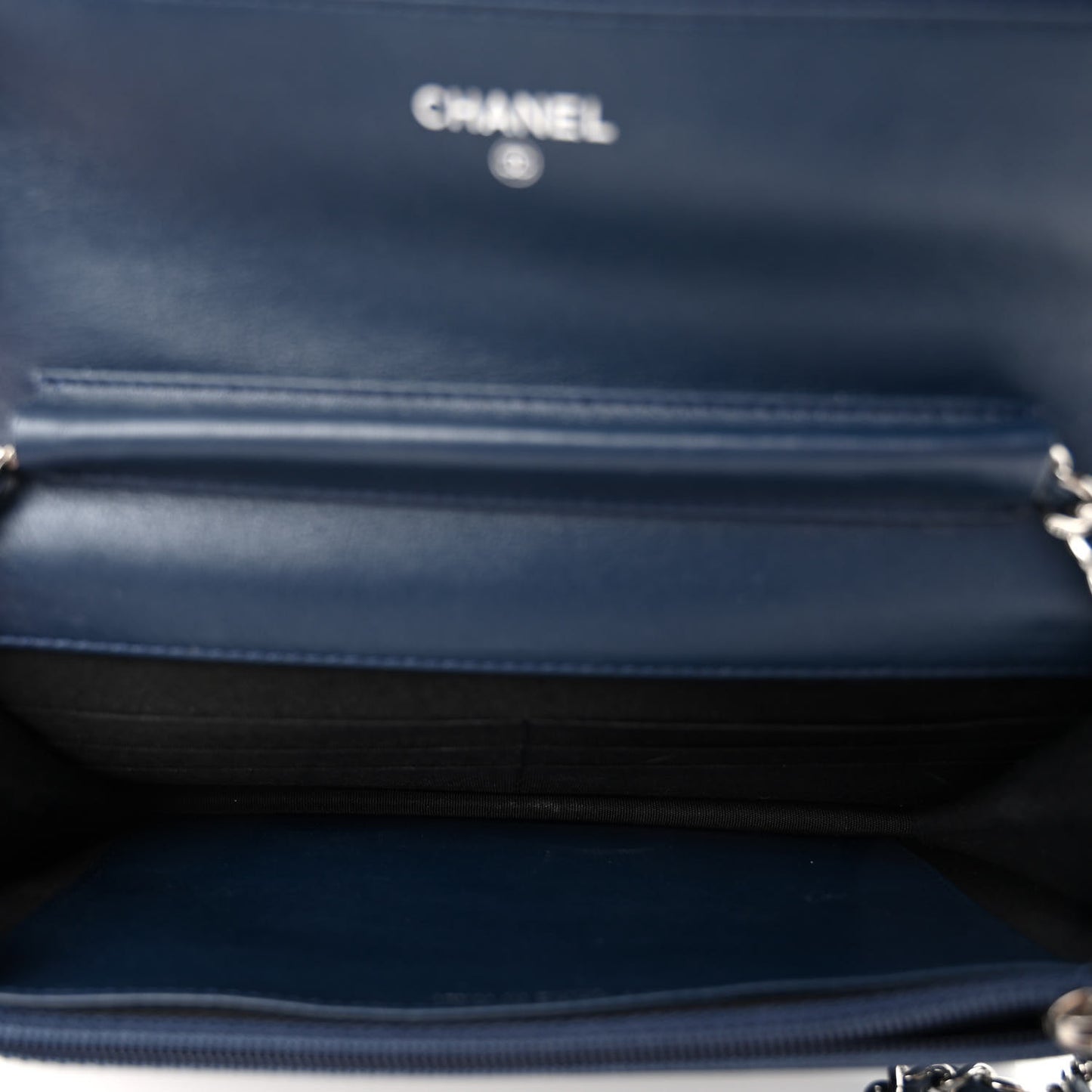 Caviar Timeless CC Wallet on Chain WOC Navy Blue
