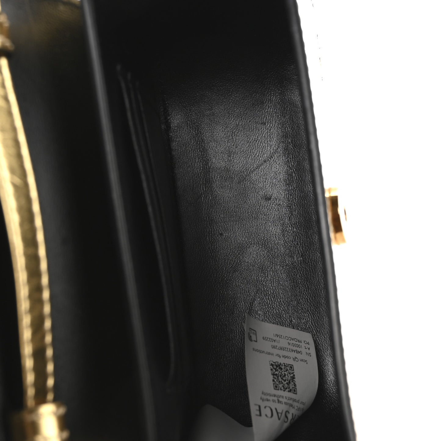 Metallic Calfskin Mini La Medusa Bag Gold