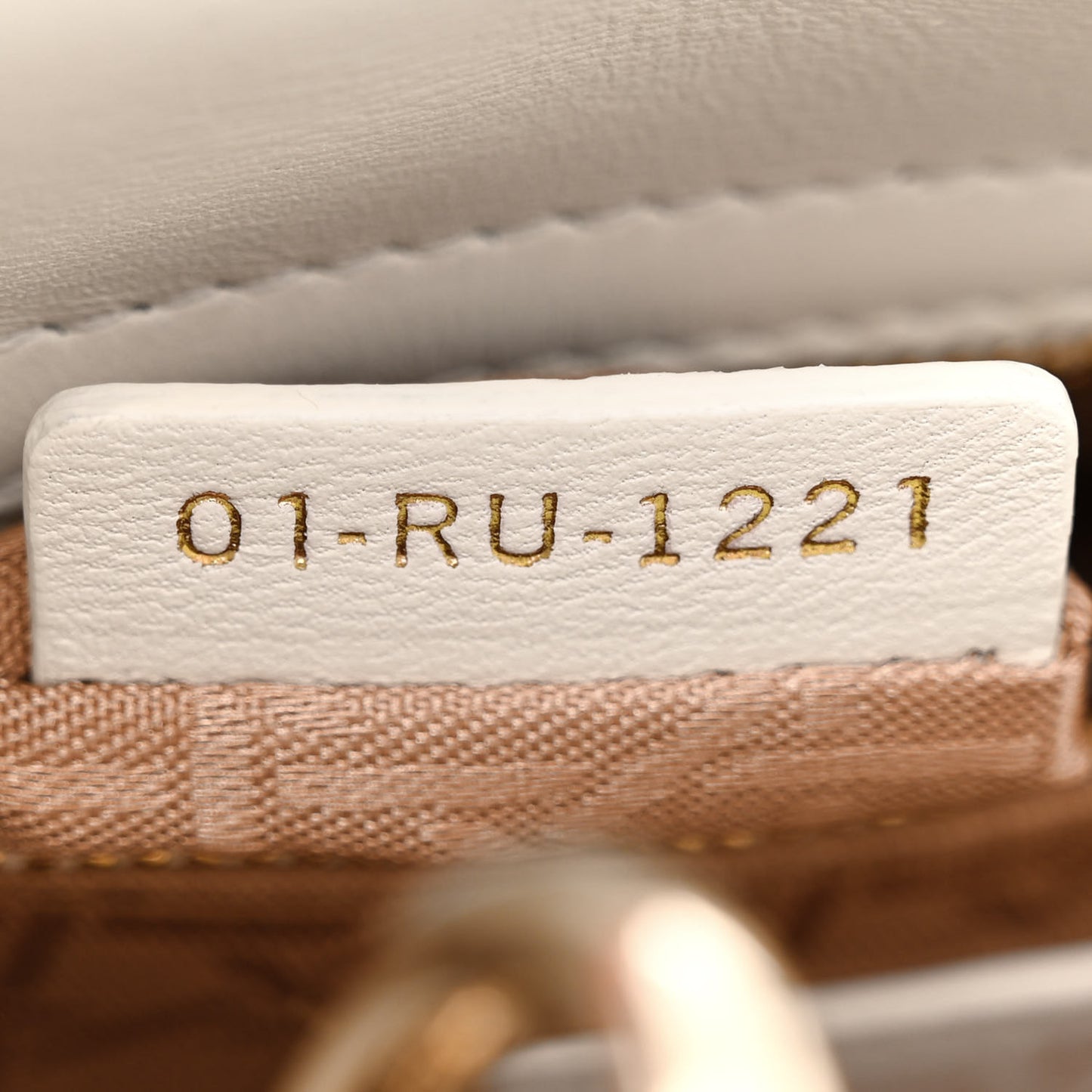 Lambskin Cannage Mini Lady Dior White