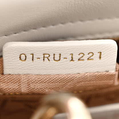 Christian Dior Lambskin Cannage Mini Lady Dior White 7 of 13
