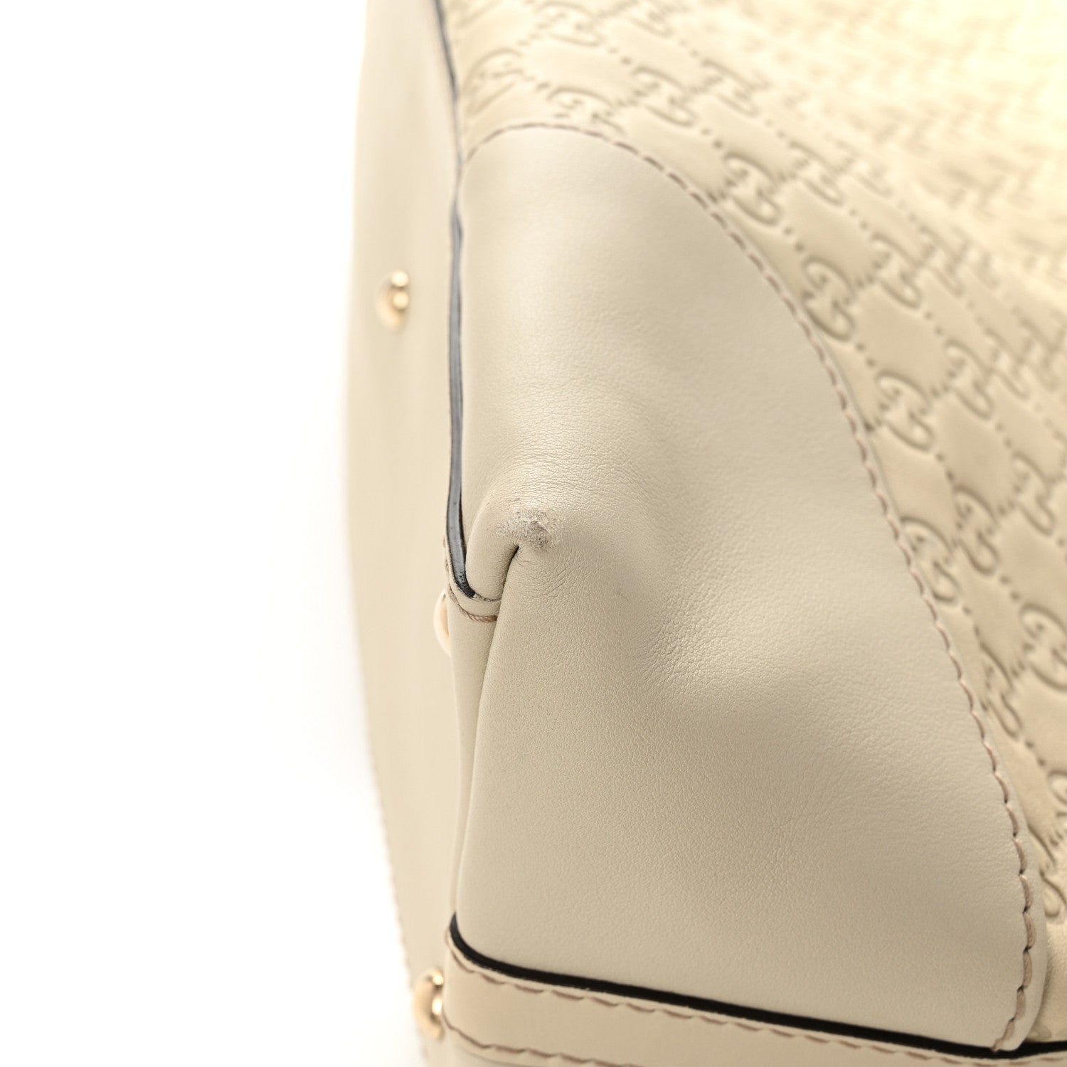 Gucci Guccissima Medium Lovely Heart Hobo Off White 13 of 14