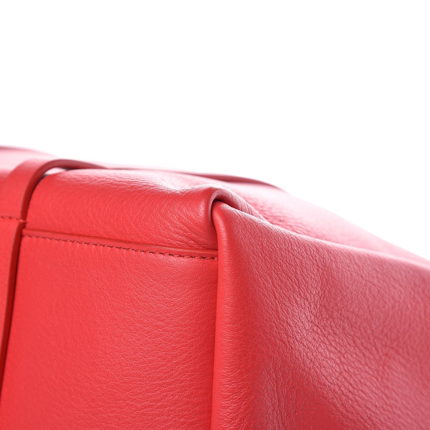 Veau Baltimore Double Sided Medium Everyday Tote Rouge Vermeil Black