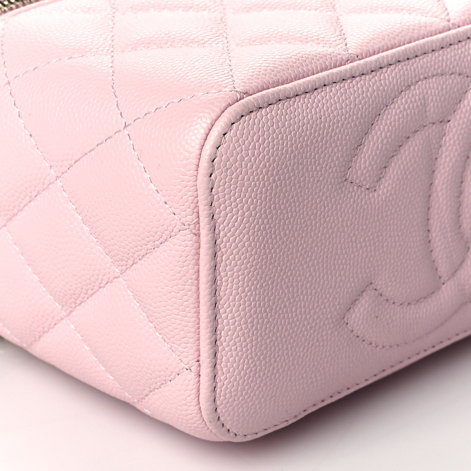 Chanel Caviar Quilted Small Vanity Case With Chain Light Pink 9 of 14