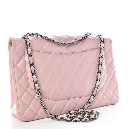 Chanel Lambskin Quilted Maxi Single Flap Pink 3 of 19