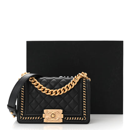 Chanel Caviar Quilted Small Chain Around Boy Flap Black 11 of 11