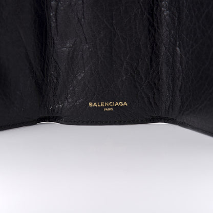 Balenciaga Agneau Gold City Mini Wallet Black 6 of 7
