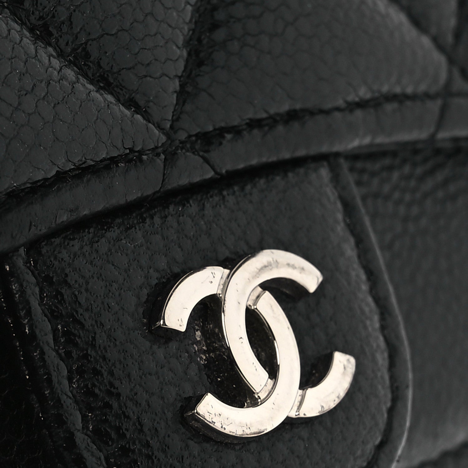Chanel Caviar Quilted Flap Zip Card Holder Black 8 of 8
